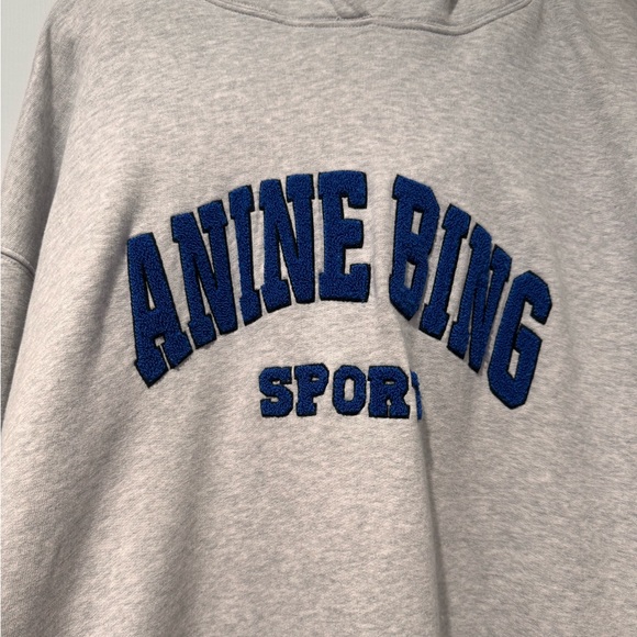 Auth.💙 ANINE Bing RARE Tyler Crewneck in “Heather Gray” Size Large 🩶💙 - Picture 3 of 14